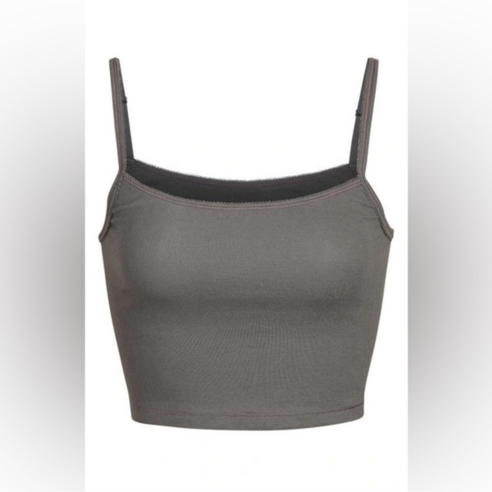 NWOT Skims Pointelle Logo Tank Top - Slate - 4x